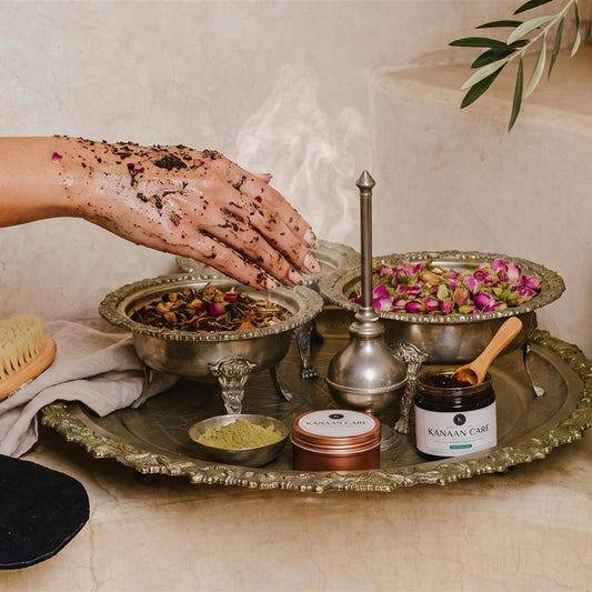 Kanaan Care Moroccan-inspired at-home hammam ritual with botanicals and bath tools